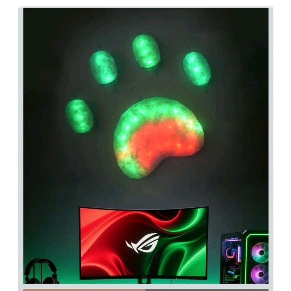 Cat Paw Light Panels RGB Color Changing DIY Wall Cloud Lights Music Sync LED